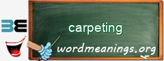 WordMeaning blackboard for carpeting